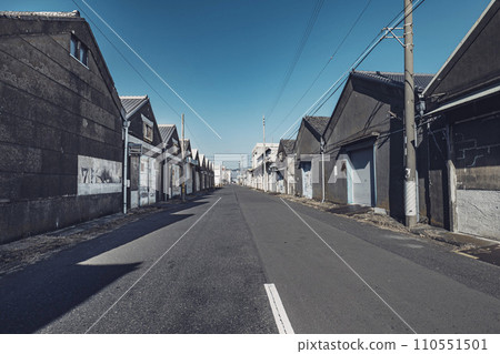 復古倉庫林立的道路 復古倉庫林立的道路 110551501