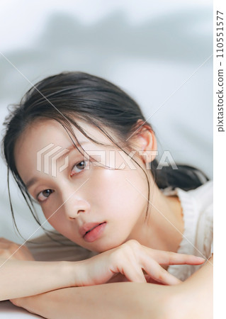 自然妝容的女人美麗的形象 110551577