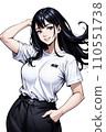 Illustration of a woman in casual clothes 110551738