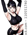 Illustration of a yoga woman 110551740