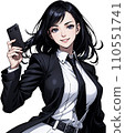 Illustration of a woman with a smartphone 110551741