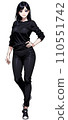 Illustration of the full body of a model-style woman 110551742