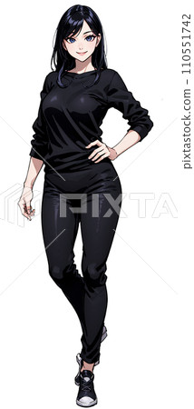 模特兒風格女人全身圖 110551742