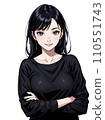 Illustration of a woman who has arms crossed 110551743