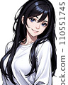 Illustration of a woman with long hair 110551745