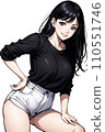 Illustration of a woman in casual clothes 110551746