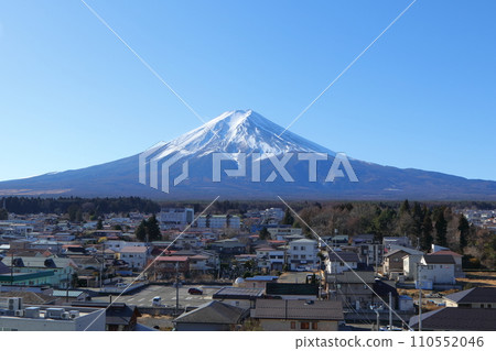 Mt. Fuji from the observation deck of Mt. Fuji Station, Yamanashi Prefecture, Winter 2022 Mt. Fuji from the observation deck of Mt. Fuji Station, Yamanashi Prefecture, Winter 2022 110552046