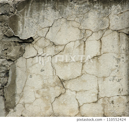 Old damaged cement block with cracks. For the apocalyptic design of old ruined architecture. Tile texture for your design. Cragged grimy retro cranny frayed run track. Crannied dirtied shabby smashed Old damaged cement block with cracks. For the apocalyptic design of old ruined architecture. Tile texture for your design. Cragged grimy retro cranny frayed run track. Crannied dirtied shabby smashed 110552424