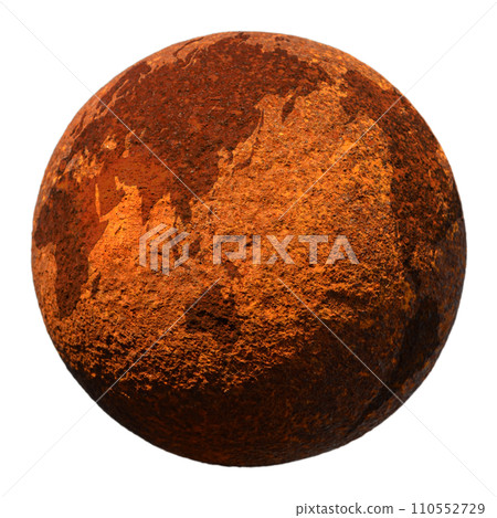 A rusty iron ball that looks like a crisis for the earth A rusty iron ball that looks like a crisis for the earth 110552729