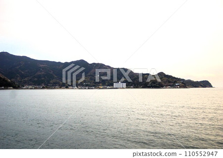 Landscape of Izu Peninsula: Toi townscape seen from Suruga Bay Ferry 110552947