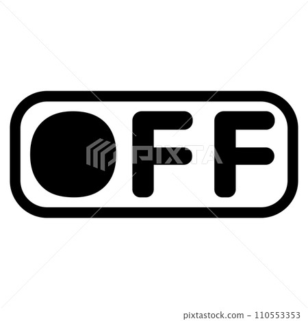 Turn off icon, turn off button, performance monitoring Turn off icon, turn off button, performance monitoring 110553353