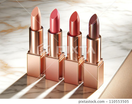 Lipstick collection Marble background Adjust AI generated image 110553505