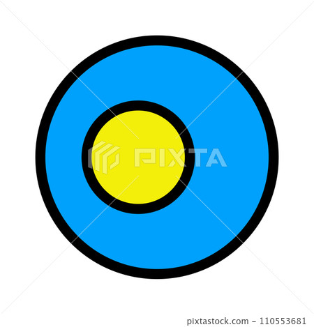 Palau flag icon simple 110553681