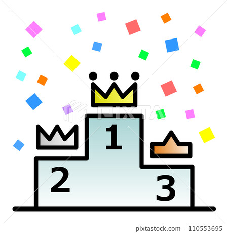 恭喜第一名至第三名得獎者的頒獎台插圖 110553695