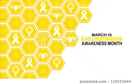 March Is Endometriosis Awareness Month Vector Illustration 110553844