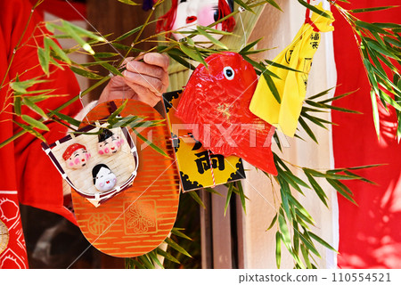富貴竹草惠貝山大阪今宮惠比壽神社商業繁榮之神十日惠比壽景觀神德裝飾圖像素材 110554521