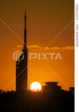 福岡塔和日落 福岡塔和日落 110554881