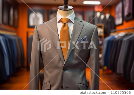 Elegance Personified: Classic Business Suit on Atelier Mannequin 110555506