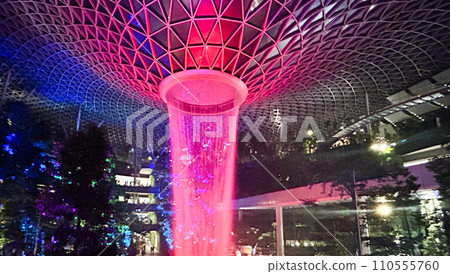 jewel changi waterfall red jewel changi waterfall red 110555760