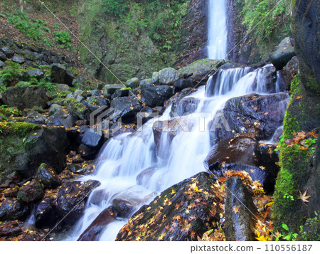 Autumn landscape with waterfall Autumn landscape with waterfall 110556187