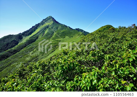 The summit of Mt. Rishiri seen from Mt. Chosen The summit of Mt. Rishiri seen from Mt. Chosen 110556463