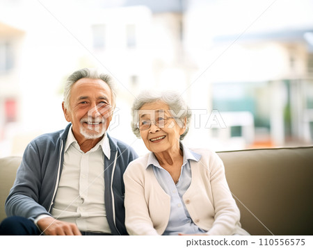 A smiling senior couple A smiling senior couple 110556575