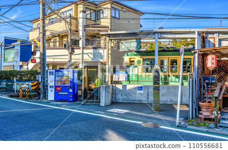 Urban landscape of Kamakura City Yuigahama Station 110556681