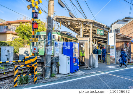 Urban landscape of Kamakura City Yuigahama Station 110556682