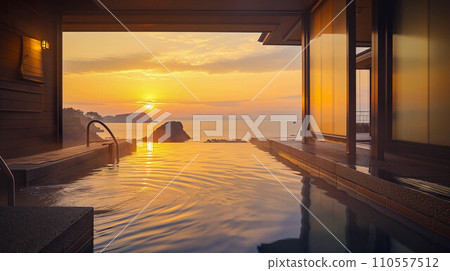 安靜的溫泉,可以在日落時享受熱氣騰騰的溫泉。 安靜的溫泉,可以在日落時享受熱氣騰騰的溫泉。 110557512