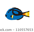 熱帶魚的手繪插圖 110557653