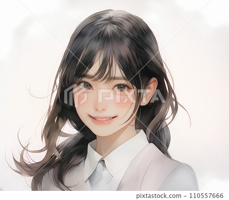 眼睛周圍有一顆痣的女高中生 110557666