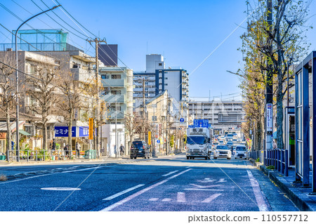 Urban landscape of Isogo Ward, Yokohama City, Byobuura Station, Loop Line 2 110557712