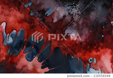 Ethereal Red Watercolor Abstraction background Ethereal Red Watercolor Abstraction background 110558349