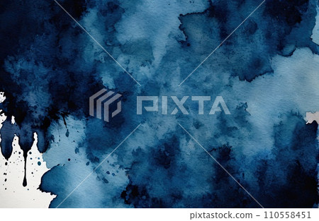 Ethereal Blue Watercolor Abstraction background Ethereal Blue Watercolor Abstraction background 110558451
