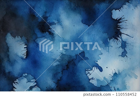 Ethereal Blue Watercolor Abstraction background Ethereal Blue Watercolor Abstraction background 110558452