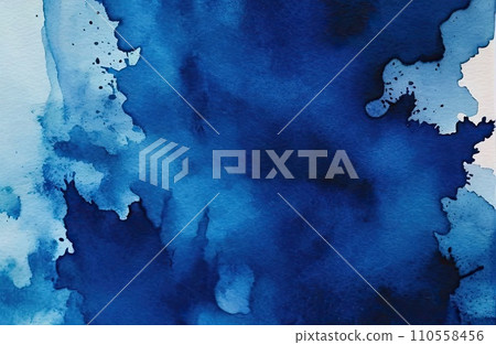 Ethereal Blue Watercolor Abstraction background Ethereal Blue Watercolor Abstraction background 110558456