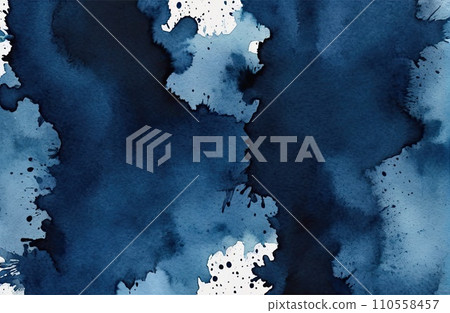 Ethereal Blue Watercolor Abstraction background Ethereal Blue Watercolor Abstraction background 110558457