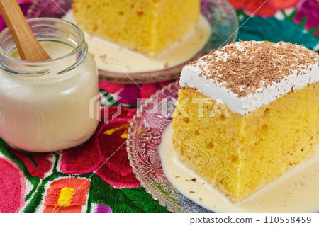 Mexican sweets pastel de tres leches and tres leches 110558459