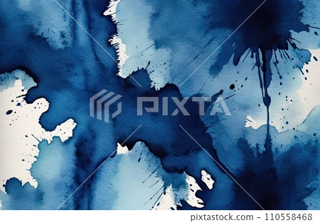 Ethereal Blue Watercolor Abstraction background Ethereal Blue Watercolor Abstraction background 110558468