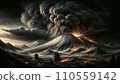 富士山夜間噴發 110559142