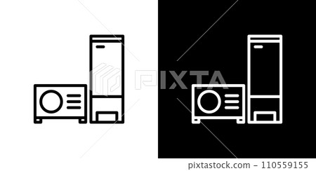 Simple water heater icon Simple water heater icon 110559155