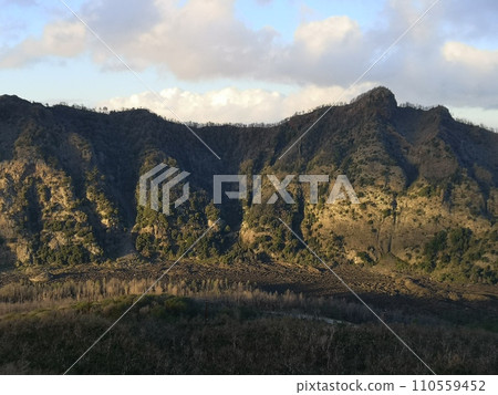 Mountains near Pompeii, view from the top of the Vesuvius volcano, Italy, Europe. 110559452
