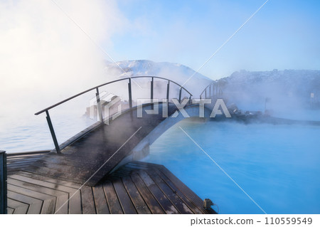 Blue Lagoon, Iceland. Geothermal spa for rest and relaxation in Iceland. 110559549