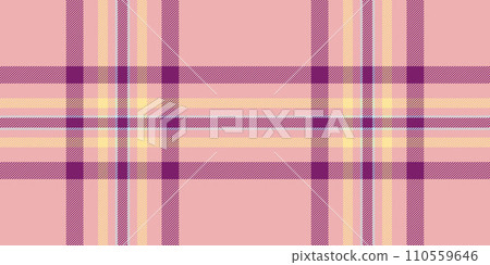 Perfection vector fabric textile, velvet pattern texture background. Britain seamless tartan check plaid in light and pink colors. 110559646