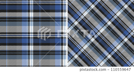 Seamless fabric plaid of vector textile pattern with a tartan texture background check. Set in stylish colors of wide grid paper. Seamless fabric plaid of vector textile pattern with a tartan texture background check. Set in stylish colors of wide grid paper. 110559647