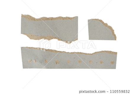 Recycled paper scraps set isolated on white 110559832