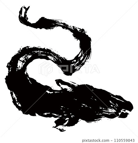 Illustration material of eel silhouette vector Illustration material of eel silhouette vector 110559843