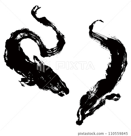 Illustration material of eel silhouette vector Illustration material of eel silhouette vector 110559845