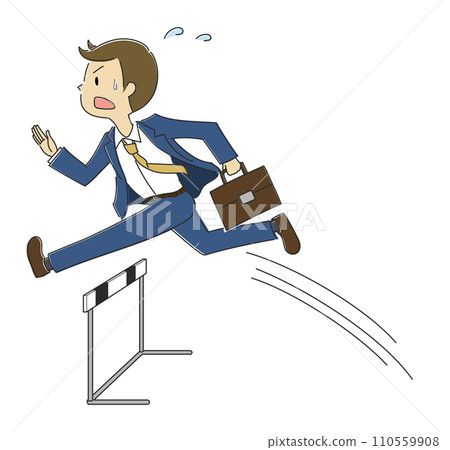 跨越障礙的商人 110559908