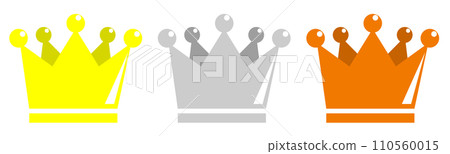 Illustration of a crown awarded to a winner or victor 110560015